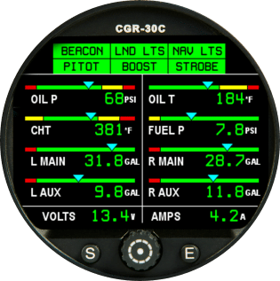 CGR-30C Cluster Gauge Replacement Main Screen